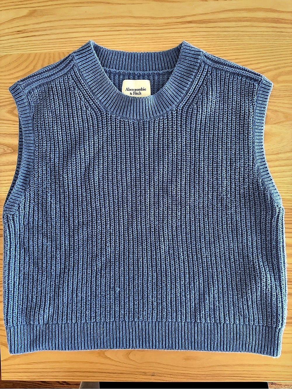 Abercrombie & Fitch women’s Blue Knit Sweater Vest Size Medium